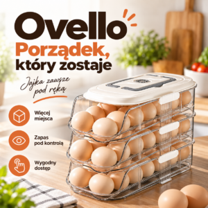 Ovello - Automatyczny Organizer na Jajka do Lodówki